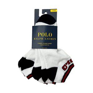 Polo Ralph Lauren 3-Pairs Classic Logo No Show Socks